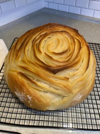 Buttery Croissant-Style Sourdough Loaf