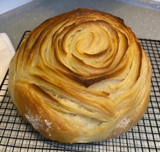 Buttery Croissant-Style Sourdough Loaf