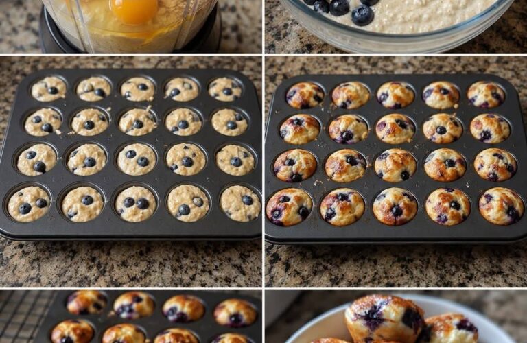 Fluffy Blueberry Cottage Cheese Pancake Bites