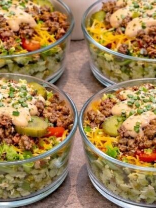 Big Mac Cheeseburger Protein Bowl