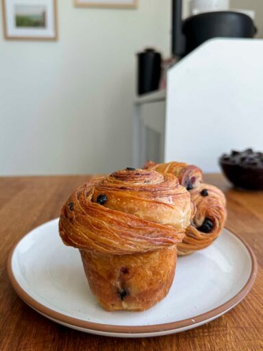 Sourdough Blueberry Croissants